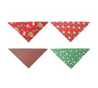 Ldabrye Lot de 4 bandanas de protection en coton doux avec longueur réglable pour animal de compagnie pour un lavage facile et amusant pour chats et chiens