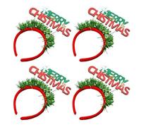 Ldabrye Lot de 4 bandeaux avec lettres de Noël sur le thème de Noël pour fille, festival