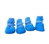 Ldabrye Lot de 4 chaussures antidérapantes imperméables et résistantes à l'usure pour chien Protection contre les intempéries Facile à nettoyer