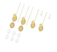 Ldabrye Lot de 4 colliers élégants à pampilles avec insert photo - Confortables - En alliage - Styles polyvalents pour souvenir quotidien, One Size, Comme décrit, Comme décrit.