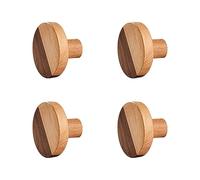 Ldabrye Lot de 4 poignées de tiroir en bois robustes et pratiques pour enfants - Motif floral - Solution de rangement pour chambre d'enfant - Quincaillerie d'armoire en bois à trou unique