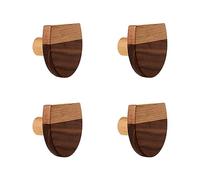 Ldabrye Lot de 4 poignées de tiroir en bois robustes et pratiques pour enfants - Motif floral - Solution de rangement pour chambre d'enfant - Quincaillerie d'armoire en bois à trou unique