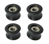 Ldabrye Lot de 4 rouleaux de rechange silencieux pour poulies coulissantes pour porte et équipement - Mécanisme de montage facile