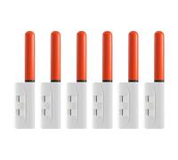 Ldabrye Lot de 6 bâtons lumineux LED pour canne à pêche de nuit avec alarme de morsures