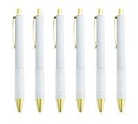 Ldabrye Lot de 6 stylos à bille rétractables de 1,0 mm pour écriture créative, dessin, etc