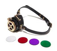 Ldabrye Lunettes de moto rétro steampunk pour homme et femme - Convient pour cosplay et festival - Design réglable - Équipement de convention anime