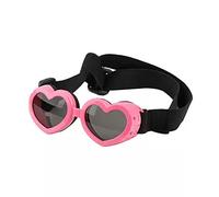 Ldabrye Lunettes De Soleil pour Chiens en Forme Cœur La Zone Moyenne Ou La Zone Nord avec Une Sangle Réglable Les Lunettes Soleil Sportives Extérieures