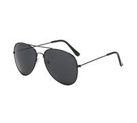 Ldabrye Lunettes de soleil tendance avec monture en métal et réduction d'éblouissement, verres en polycarbonate UV400 pour la conduite et les voyages, sports de plein air, Cadre noir gris tarte