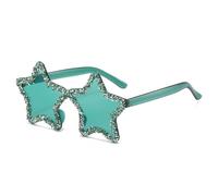 Ldabrye Lunettes décoratives élégantes Hip Hop scintillantes pour les yeux - Étoile en direct - Accessoires photo - Tenue de fête