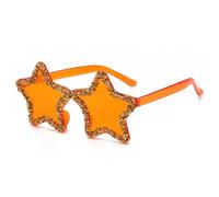 Ldabrye Lunettes décoratives scintillantes en forme d'étoile - Tendance - Pour robe de vacances - Accessoires photo tendance pour femme