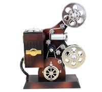 Ldabrye Mécanisme de boîte à musique avec projecteur de film - Boîte à musique à remonter - Décoration de fête sur le thème du cinéma - Cadeau de mariage ou d'anniversaire