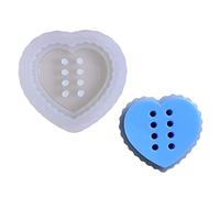 Ldabrye Moule en silicone pour résine, géométrie brillante, ornement d'amour, moule en résine époxy pour porte-clés et bijoux