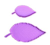 Ldabrye Moule en silicone pour résine, grands plateaux en forme de feuilles, sous-verres, tapis de bol, moules de moulage en résine