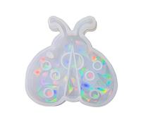 Ldabrye Moule en silicone pour résine, lumière et porte-clés, moule en silicone perforable porte-clés pendentif moule fait main Saint-Valentin