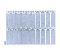 Ldabrye Moule en silicone pour résine, moule à pendentif en silicone, collection de marque-pages de Noël, moule en résine époxy, porte-clés