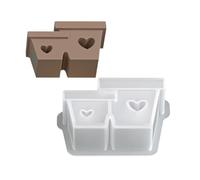 Ldabrye Moule en silicone pour résine, moule creux en forme de cœur en silicone, moule artisanal adapté pour les jardinières en résine, béton