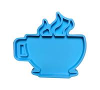 Ldabrye Moule en silicone pour résine, moule en forme de tasse à café, porte-clés, moule en silicone pour résine époxy pour loisirs créatifs