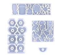 Ldabrye Moule en silicone pour résine, moule en silicone en paille de flamant rose pour la fabrication de bijoux en argile