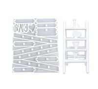 Ldabrye Moule en silicone pour résine, moule en silicone motif échelle d'amour moule en résine époxy moules en silicone texture artisanat pour la création