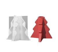 Ldabrye Moule en silicone pour résine, sapin de Noël recyclable pour bougies de cire à la colophane, garnitures de vacances et travaux manuels familiaux