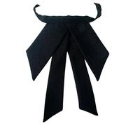 Ldabrye Nœud papillon pré-noué pour femme et fille avec perles - Long ruban avec bretelles ajustées - Uniforme scolaire - Nœud papillon - Cravate universitaire, TY5, taille unique