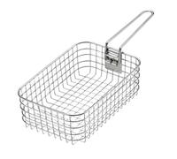 Ldabrye Panier à frire portable en acier inoxydable multi-usages avec panier à frire pour barbecue familial