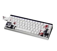 Ldabrye PBTs Lot de touches pour claviers mécaniques 65 % Motif fleurs de prunier japonais Profil de hauteur avec revêtement résistant à l'huile