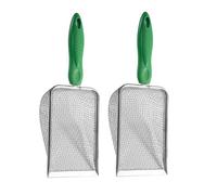 Ldabrye Pelle à litière pour chats en acier inoxydable avec long manche pour petit chaton chiot animal domestique fournitures de nettoyage pelle à compost