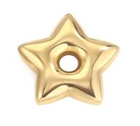 Ldabrye Perle Étoile en Acier Inoxydable Perles D'espacement Forme De Cœur Bijoux À Bricoler Soi-même Fabrication Bracelets pour Femmes Résultats Collier Exquis Artisanat Breloque