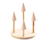 Ldabrye Plateau de rangement rond tendance en forme de cône pour présentoir à bijoux, support en bois robuste, vitrine, accessoires de rangement de bijoux