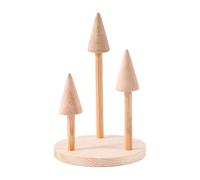 Ldabrye Plateau de rangement rond tendance en forme de cône pour présentoir à bijoux, support en bois robuste, vitrine, accessoires de rangement de bijoux