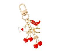 Ldabrye Porte-clés avec nœud en forme de cerises - Ajoute du style aux accessoires pour femme