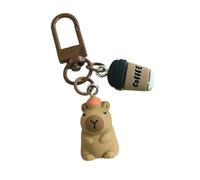 Ldabrye Porte-clés pour femme Adorable porte-clés Capybara 3D en résine élégante pour effets personnels - Accessoires pour sacs à dos, portefeuilles, porte-clés cadeau, Daze Capibala E, taille unique