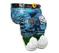 Ldabrye Pot de fleurs en résine en forme de jean pour terrasse, balcon, décoration de bureau, jupe, décoration de jardin