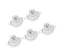 Ldabrye Prise de base B9A avec bornes à double plaque non érosion, installation simple pour tubes à vide 12AX7 ECC83, douille de tube plaquée or avec couche d'étain pour amplificateurs amateurs de