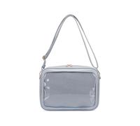 Ldabrye Sac à bandoulière transparent pour femme, adolescent, mignon, sac à bandoulière assorti pour filles, sac à main JK, joli cartable, sac à main japonais transparent pour filles, bleu clair, One