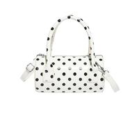 Ldabrye Sac à main à bandoulière à motif tendance, sac à main spacieux avec bandoulière réglable, sac à bandoulière décontracté pour le bureau, blanc, One Size