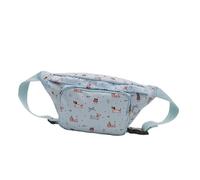 Ldabrye Sac à main pour femme avec motif teckel de dessin animé - Grande capacité - Sac à bandoulière décontracté - Ceinture de poitrine, bleu clair, 13 cm