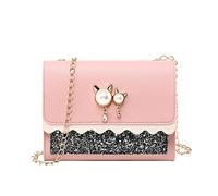 Ldabrye Sac à main pour femme, sac à bandoulière, sac fourre-tout pour filles, petit sac carré élégant, sac à bandoulière, sac à bandoulière en cuir, sac à main pour amis, fête d'anniversaire, rose