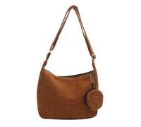 Ldabrye Sac à main pour femme, sac à bandoulière, sac fourre-tout pour filles, sacs à bandoulière tendance en velours côtelé pour filles, adolescentes, sac d'école, sac à livres, marron