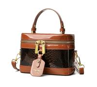 Ldabrye Sac à main rétro convertible en polyuréthane léger avec compartiments d'organisation pour femme Sac à bandoulière de voyage, marron