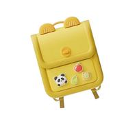 Ldabrye Sac d'école ergonomique pour enfants sur le thème de dessin animé, construction EVA spacieuse, surfaces imperméables pour enfants d'âge préscolaire, sac à dos pour enfants en EVA, jaune