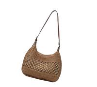 Ldabrye Sac tissé convivial pour les vacances, sac à bandoulière léger, essentiel pour le travail, l'école, les activités de plein air, sac de plage, kaki, One Size