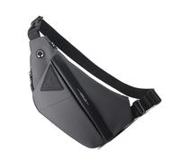 Ldabrye Sacs à main pour femme, sac de ceinture, sac de poitrine de grande capacité pour homme, résistant aux éclaboussures, sac à bandoulière, Gris - Épaule droite, 13 cm