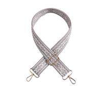 Ldabrye Sangle de rechange pratique pour sac à bandoulière réglable - Style ethnique - Remplacement de ceinture large - Style ethnique - Pratique et large, gris