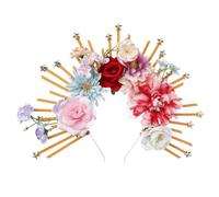 Ldabrye Serre-tête à fleurs à pointes pour adulte Cosplay Couronne Sainte Couronne Maquillage Carnaval Accessoires de cheveux pour femmes et filles