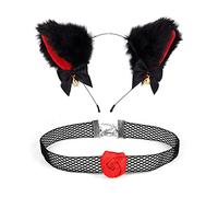 Ldabrye Serre-tête avec oreilles de chat et renard en fausse fourrure pour femme et fille