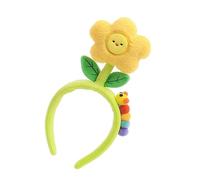 Ldabrye Serre-tête élégant avec fleurs d'anime - Adorable chenille - Accessoire pour femme et fille - Vert