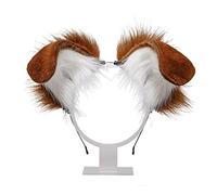 Ldabrye Serre-tête en peluche avec oreilles de chien - Accessoire de cheveux pour femme et fille