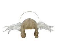 Ldabrye Serre-tête halos couronnes diadème de déesse de la lune, aile d'ange gothique, accessoires de cheveux pour femmes et filles